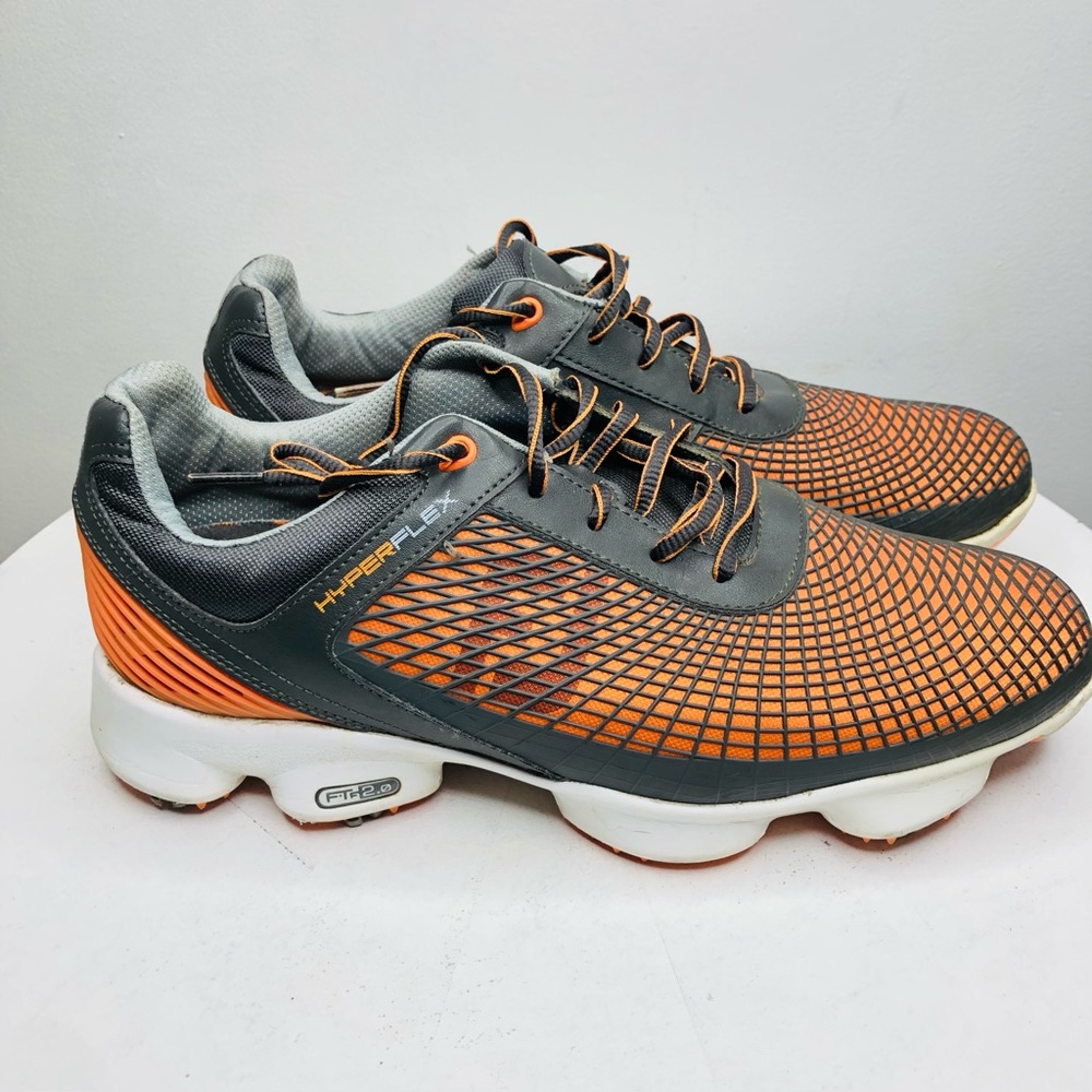 FootJoy HyperFlex 2.0 golf shoes charcoal orange mesh FlexGrid 2.0 SZ 9.5 R1